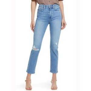 Paige Women's Cindy Ripped Straight Leg Jeans